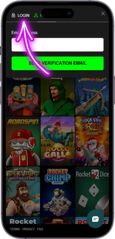 thepokies login button